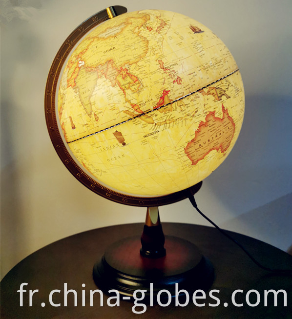 vintage globe on stand